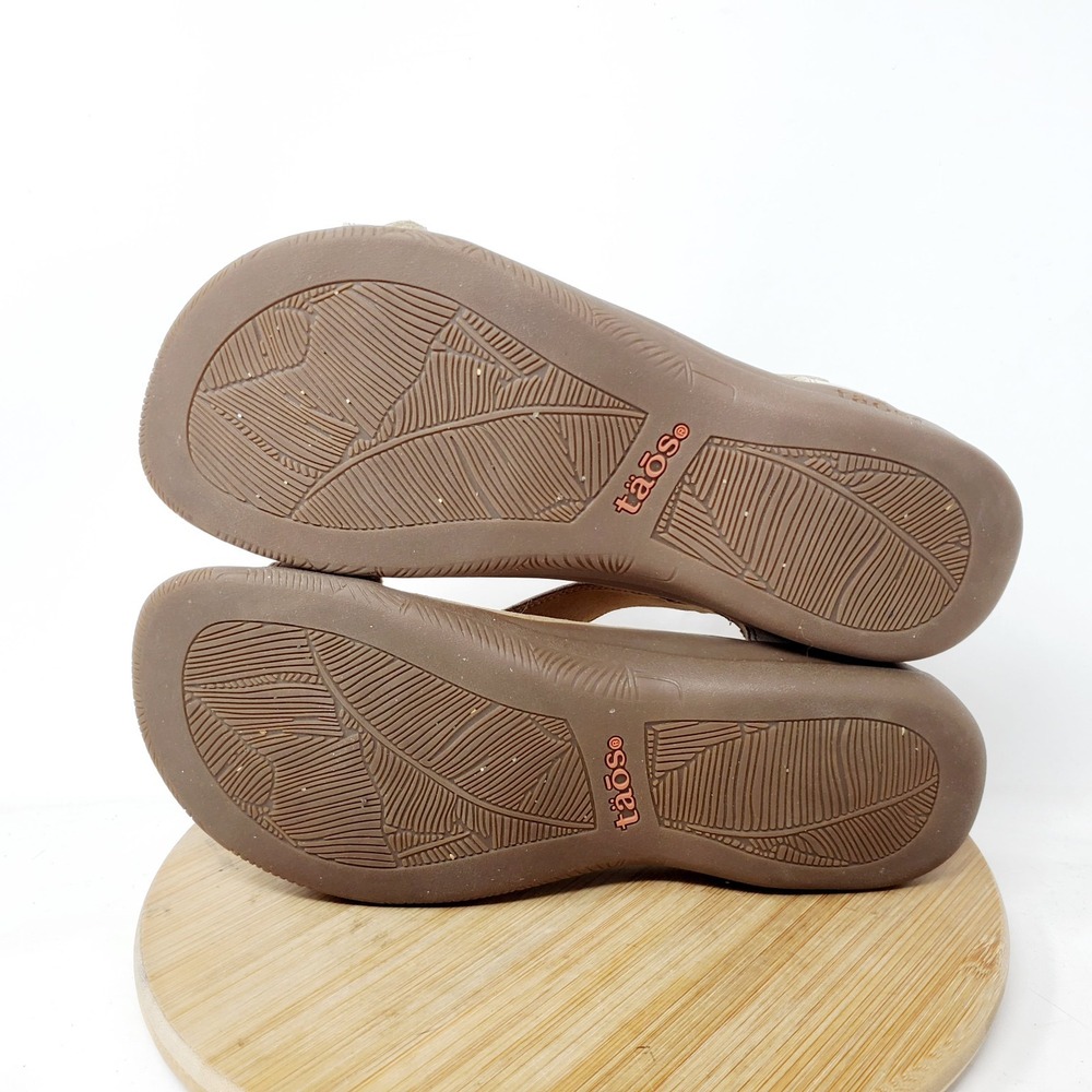 Taos The Show Sandals Womens 7 Leather Comfort Adjustable T Strap Shoes - Picture 11 of 13